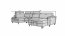 CO-BER- LT-18TOS U Shape Corner sofa Left (Beige fabric Toscany 18)