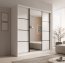 SW-KER-200 cm-WB Sliding wardrobe with mirror,White/black