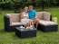 Garden furniture set TINTO Black