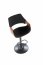 H124 bar stool, black / walnut