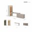 WOOW SET-08P (WO-11P,04,07 Vicenza Eiche gebleicht) Möbelset