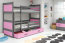 Riko II Etagenbett Hochbett 190x90 mit 2 Matratzen und 1 Schubladen,Graphit