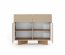 Style-Japandi D Chest with 2 doors,2 drawers and lighting