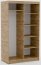 SW-DEL AB 120 cm Шкаф-купе с зеркалом,Artisan,Черный матовый