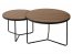ITALIA II Set of coffee tables 2pcs walnut/black