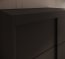 SW-VER 100 cm Schwebetürenschrank,Schwarz matt