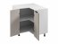Total D90N, 90/90 Corner base cabinet,Beige 