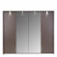 Brema 255 Sliding door wardrobe with lighting (lava)