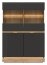 MILTON-ML 04 Glass-fronted cabinet,Cremona torro oak/anthracite matt