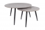 KORA- C Set of two coffee tables grey lacquer/black matte