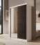SW-CAS-120 cm - WB Sliding wardrobe with mirror,White matt/black matt