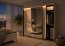 TREND TS-02 Sliding wardrobe with LED lighting,Beige sand/black