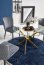 RAYMOND Round table color: glass - transparent, legs - gold