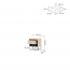 TREND TS-10 Bedside with LED lighting,Beige sand/black