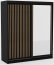 SW-DEL-B 180 cm Sliding wardrobe with mirror,Black matt,Artisan