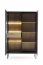 Sento WTSZ104 3PKT LED Vitrine,Wotan Eiche/Schwarz matt