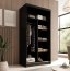 SW-LAU 100 cm Sliding wardrobe with mirror,Black matt