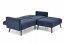 12913- Folding sofa with ottoman (Blue)