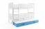 Cubus 3 Triple bunk bed with mattress 200x90 white