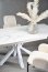 VIVALDI Pikendatav laud valge marmor, jalg valge