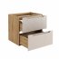 Luxor Beige Комплект мебели для ванной комнаты со столешницей,раковиной Nika и высоким шкафом