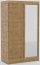 SW-DEL A 120 cm Schwebetürenschrank mit Spiegel,Eiche Artisan