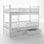 ALEXANDER Bunk bed with mattress White