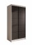SW-VER 100 cm Sliding wardrobe,White matt/black matt