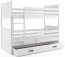 Riko II Etagenbett Hochbett 190x90 mit 2 Matratzen und 1 Schubladen,Weiß