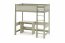 Tedesc 200x90 Односпальная кровать loft с письменным столом и матрасом,Оливка/кашемир