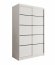 SW-LIZ 120 cm Schwebetürenschrank,Weiß matt