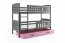 Cubus 2 Двухъярусная кровать с матрасами 200x90 графит