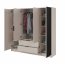 NELLY 4D Wardrobe (cashmere/black lamellas)