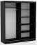 SW-DEL-B 180 cm Sliding wardrobe with mirror,Black matt,Artisan