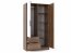 NELLY 2D+LUS Riidekapp (nut/black lamella)