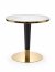 MORATA Round Table White marble/black/gold