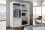 Baltimore Bal01 180 White mat Wardrobe with sliding doors