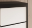 SW-LAU 100 cm Sliding wardrobe with mirror,Black matt/white matt
