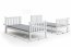 Cubus 3 Triple bunk bed with mattress 200x90 white