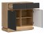 MILTON-ML 02 Chest of drawers,Cremona torro oak/anthracite matt