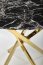 RAYMOND 2 Round table color: top - black marble, legs - gold