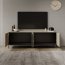 TIVOLI TI-05 TV cabinet with lighting,Cremona Torro oak,black