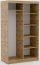 SW-DEL A 120 cm Schwebetürenschrank mit Spiegel,Eiche Artisan