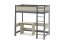 Tedesc 200x90 Односпальная кровать loft с письменным столом и матрасом,Графит/кашемир
