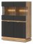 MILTON-ML 04 Glass-fronted cabinet,Cremona torro oak/anthracite matt