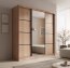 SW-KER-200 cm-SB Sliding wardrobe with mirror,Sonoma/black