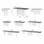Kolos 140-332 Table (White/Top black gloss)