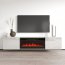 LUXE-EF RTV white + kamin black TV cabinet