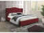 Aspen 160 Bed with wooden frame (Bluvel 59 Velvet Bordo)