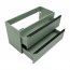 Sombra green Furniture set 100cm with FLY furniture washbasin, mirrored cabinet and tall cabinet